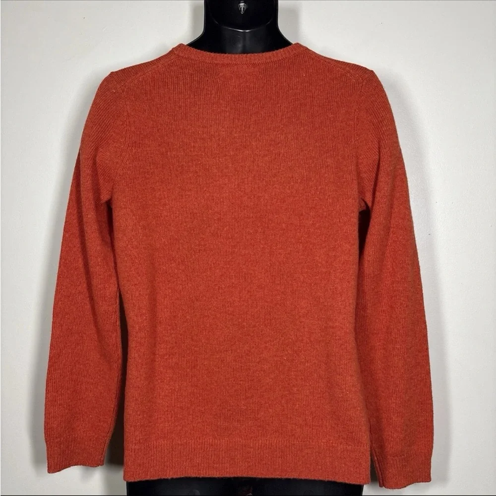 Woolovers Mens M Wool Jumper Sweater Garnet red Crew Neck lambswool